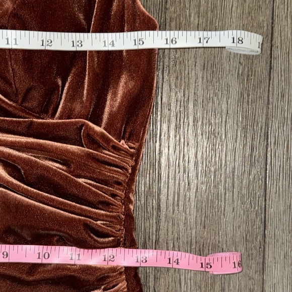 Revelry Dawson Velvet Dress Rust - Picture 9 of 13